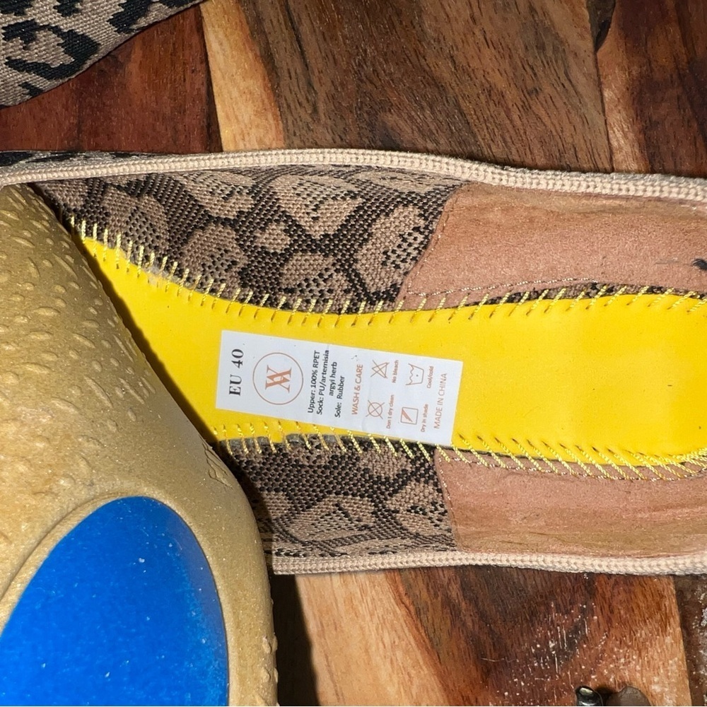 VIVAIA Leopard Print Knit Flats Square Toe Comfortable Slip On Shoes Women’s 9 - Picture 9 of 12